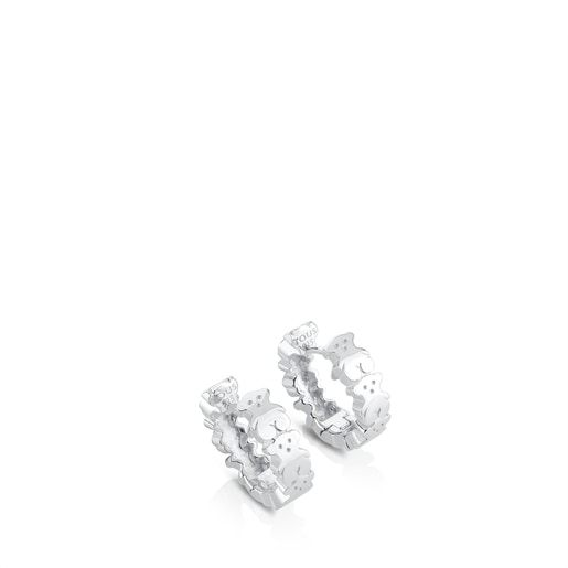 Silver TOUS Puppies hoop Earrings