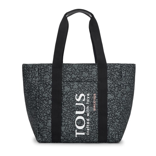 Large black nylon Kaos Mini Evolution Tote bag | TOUS