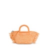 حقيبة أحمال خفيفة متوسطة الحجم من الرافية باللون البرتقالي الشاحب من تشكيلة TOUS Dora