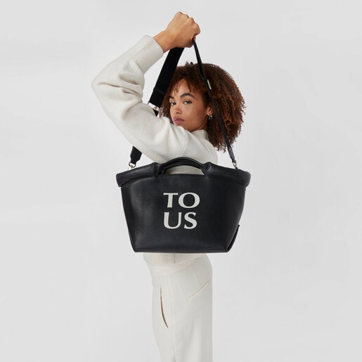 Medium black leather TOUS Balloon Tote bag