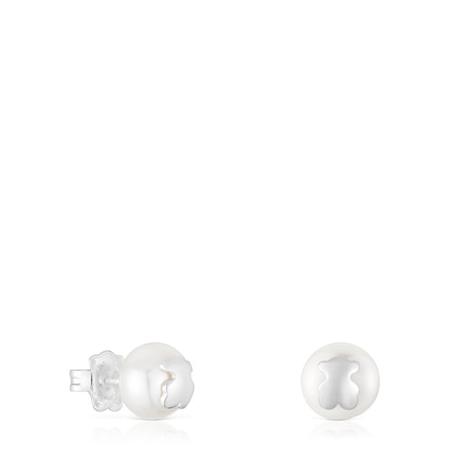 8.5 mm silver and cultured pearl Earrings TOUS Icon Pearl