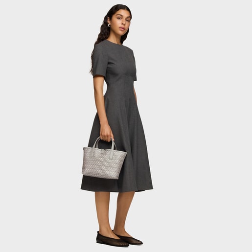 حقيبة أحمال خفيفة متوسطة الحجم بوجهين مزدوجة الاستخدام باللون الرمادي الداكن من تشكيلة TOUS Bear