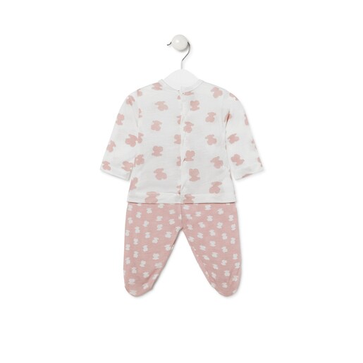 Bear baby outfit in Pink