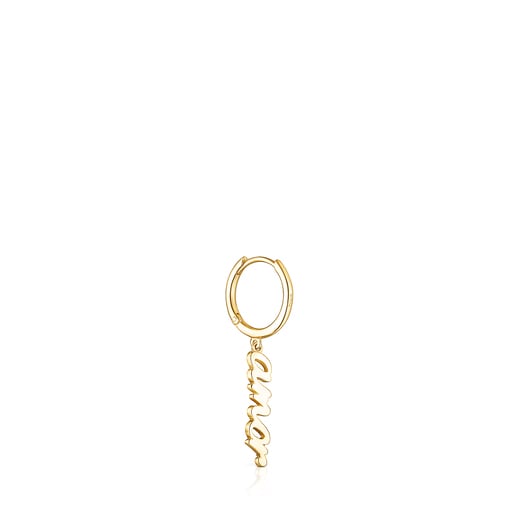 Gold Crossword Love Earring | TOUS