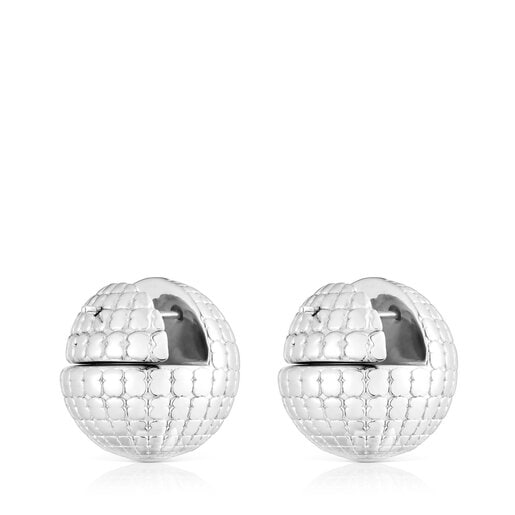 Orecchini in argento con orsetto a sfera 20 mm St. Tropez Disco