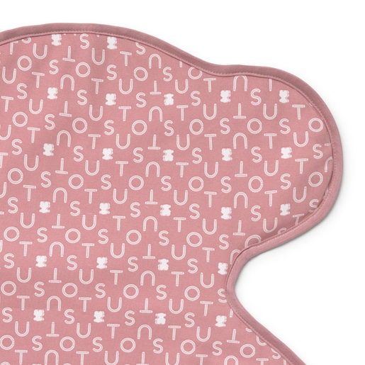 Bear-shaped travel changing mat in Soft pink