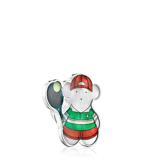Pin brooch SPORTS bear Tennis