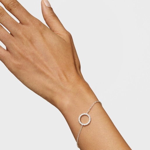 سوار  Straight من الفضة و شكل القرص