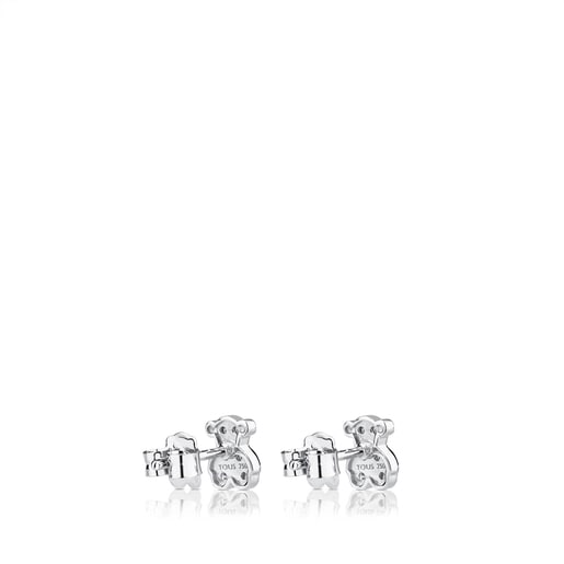 White Gold TOUS Bear Earrings with Diamonds Bear motif