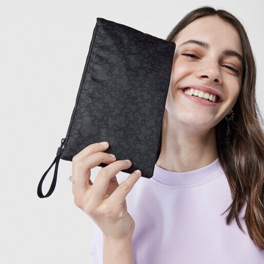 Neceser mediano Kaos Mini Sport negro-gris