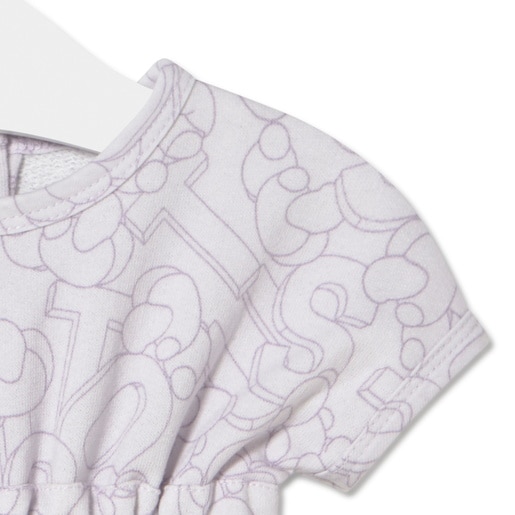 Girls terry cloth dress in Mix in lilac