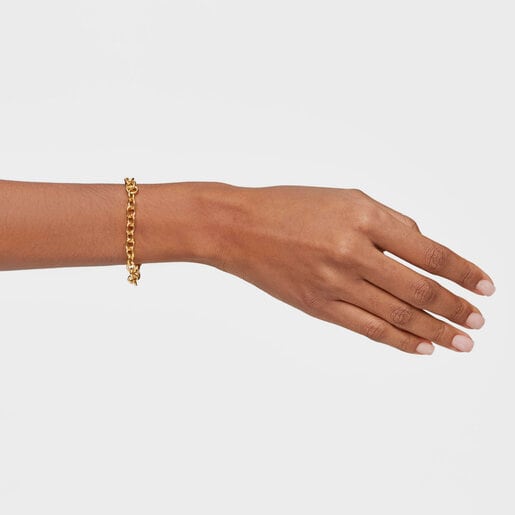 Chain bracelet with 18kt gold plating over silver TOUS Basics