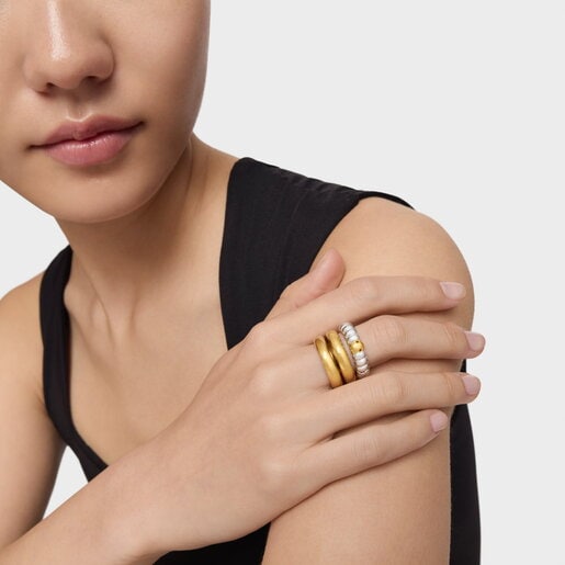 Silver and silver vermeil Virtual Garden Ring