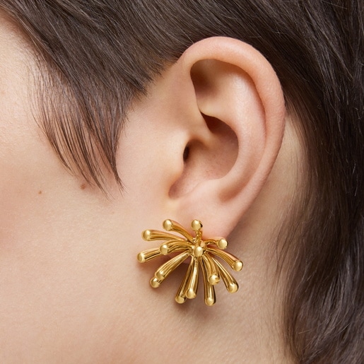 28mm 18kt gold plating over silver Earrings TOUS Garden