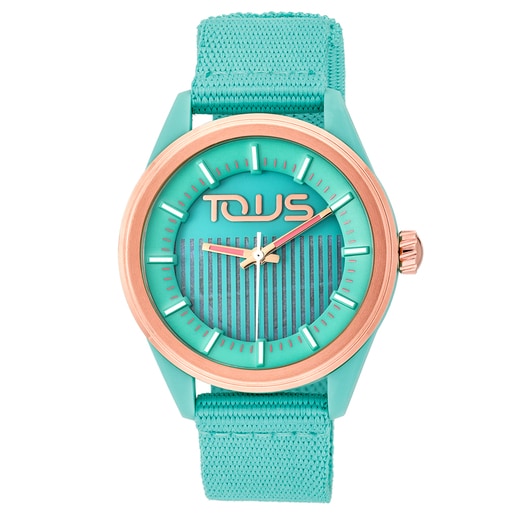 Turquoise solar-powered and sustainable Vibrant Sun Watch | TOUS