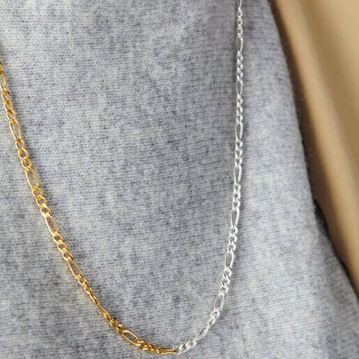 Two-tone TOUS Basics Necklace with curb chain