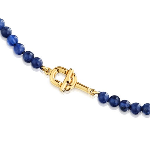 Necklace with 18kt gold plating over silver with sodalite TOUS MANIFESTO