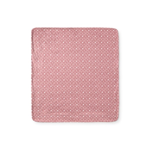 Short-pile fleece baby blanket in Soft pink