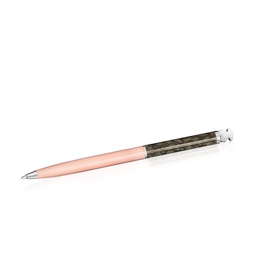 Růžově lakované ocelové kuličkové pero TOUS Kaos