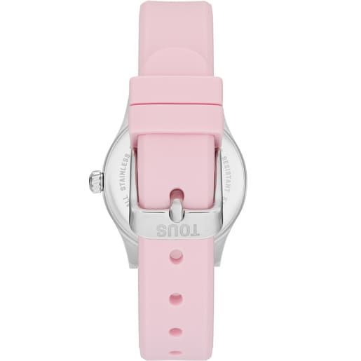 Reloj analógico con correa rosa y acero EPIC ICON KDT CHARMS