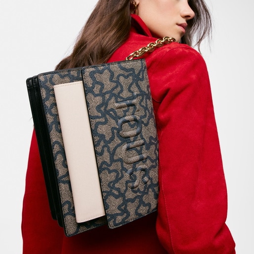 Bandolera mediana Audree Chain negra Kaos Icon