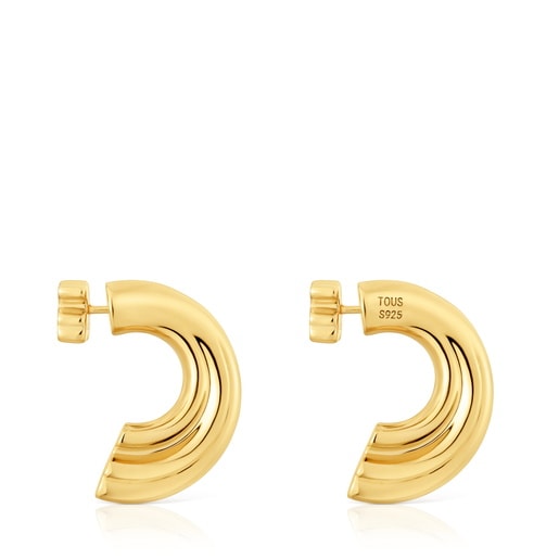 18kt gold plating over silver Hoop earrings with bear motif TOUS 1950