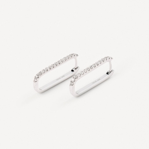 Pendientes de oro blanco con diamantes TOUS ATELIER