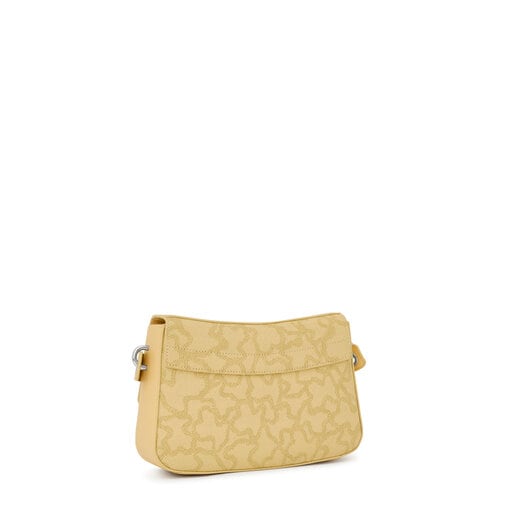 Small Black and Beige Audree Kaos Icon Crossbody Bag