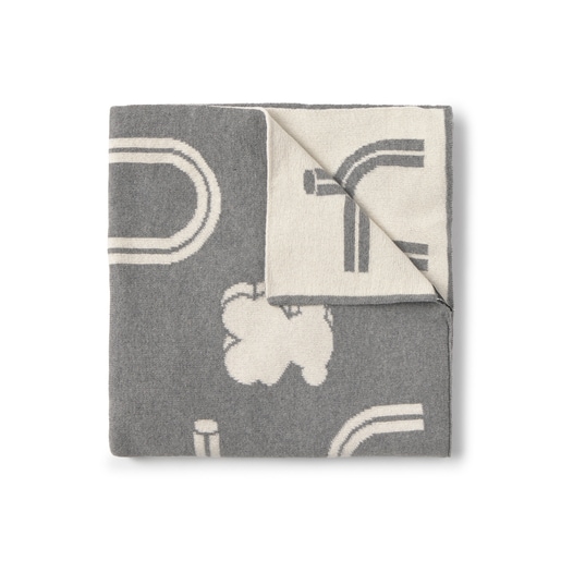 Manta de bebé reversible Nilo gris