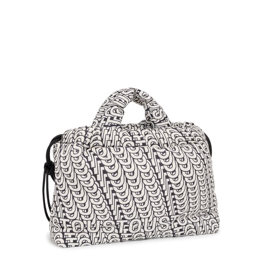 תיק כתף TOUS Cloud Soft בינוני שחור ולבן