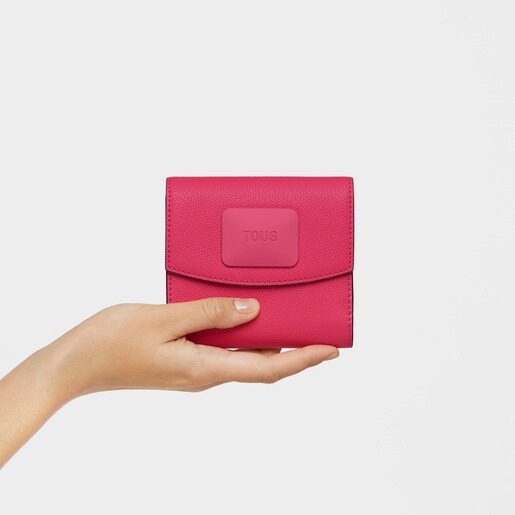 Fuchsia-colored Flap Card wallet TOUS Lucia