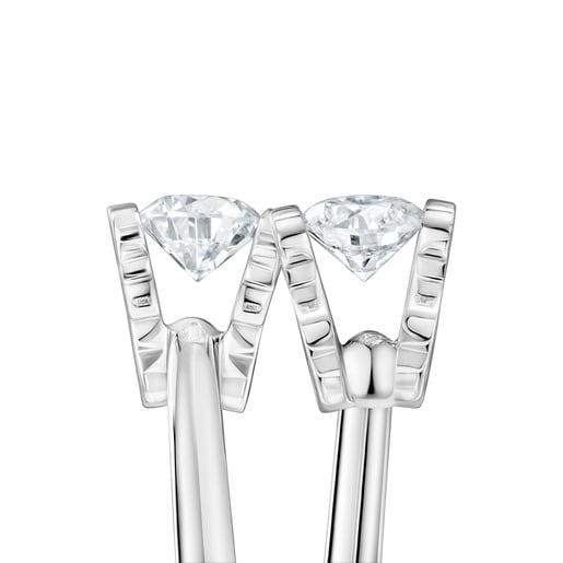 Anell solitari de platí amb diamants creats al laboratori 0,50 ct Sweet Diamonds LGD