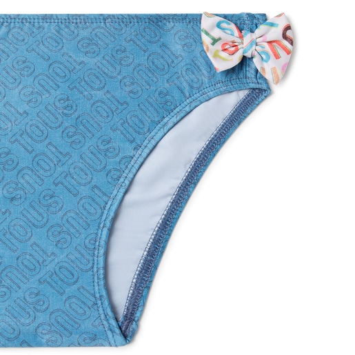 Bikini de menina Logótipo azul