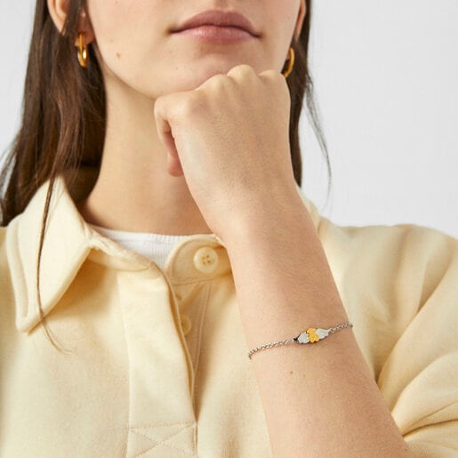 Pulsera Fragile Nature de acero/IP dorado