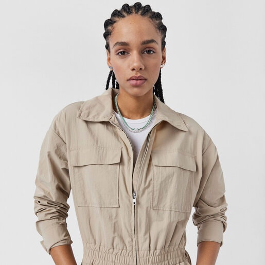 ミントグリーンの伸縮性ネックレス Sweet Dolls