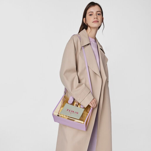 Shopping mediano Amaya Vinyl transparente multicolor