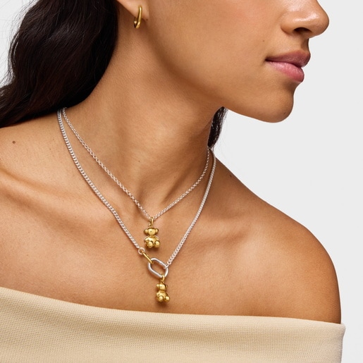 Two-tone double-bear Pendant Bold Bear