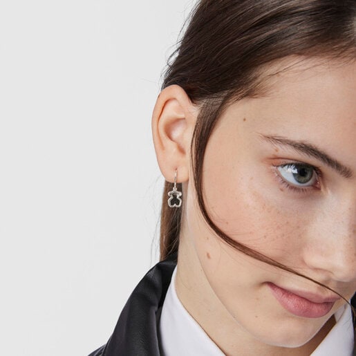 Silver Areia Earrings with onyx