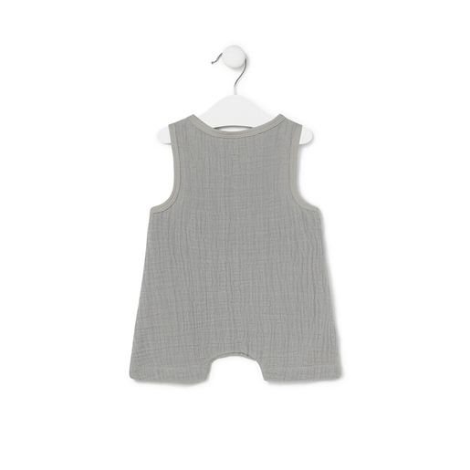 Short SMuse baby playsuit in grey