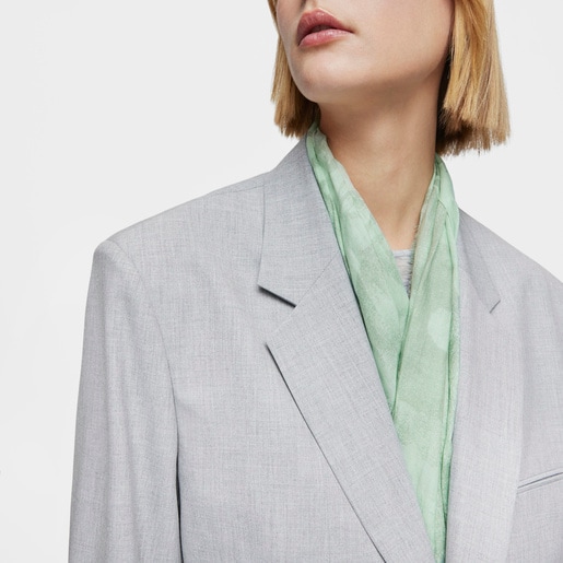Stone gray and mint green Foulard TOUS Alda