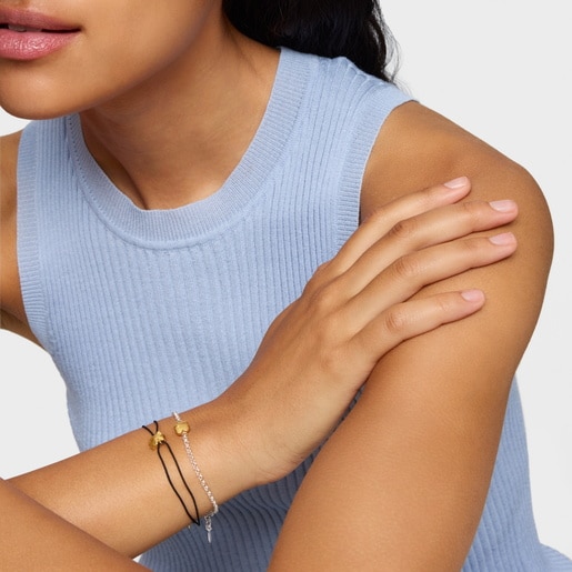 Pulsera cadena oso bicolor Icon Metal