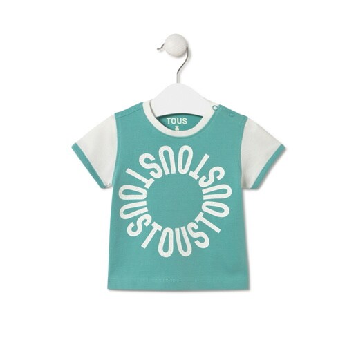 T-shirt with circular TOUS logo in Casual mist