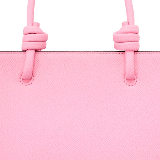 Μεσαίου μεγέθους τσάντα shopper Amaya TOUS La Rue New σε ροζ χρώμα