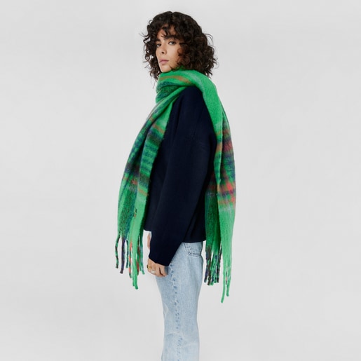 グリーンのマフラー TOUS Olympe Check