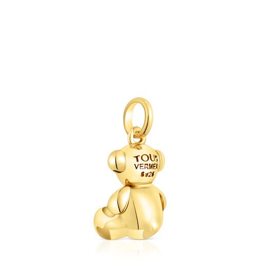 Pendentif ourson Bold Bear moyen en argent vermeil