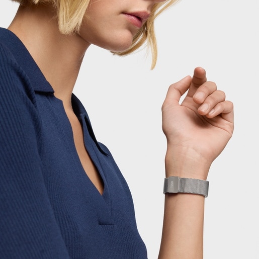 Reloj analógico con brazalete de acero D-Bear Party