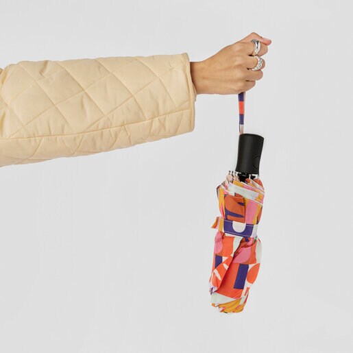 Paraguas plegable beige TOUS Mimic