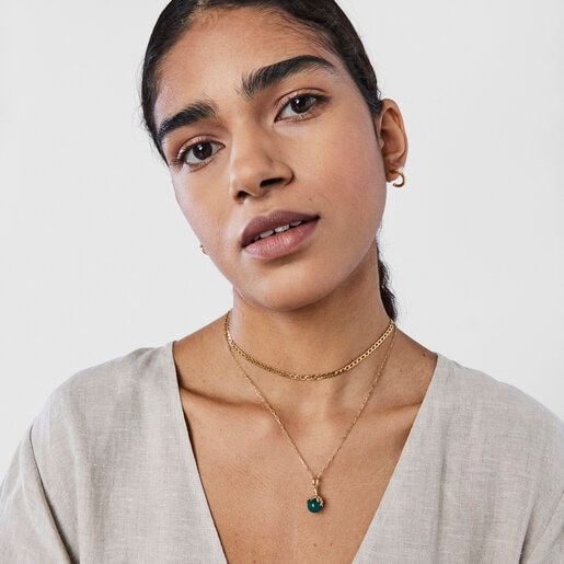 Колье Oceaan Color из вермеля с хризопразом