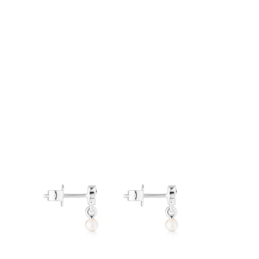 TOUS Silver TOUS New Motif Earrings with sapphire and pearl heart |  Westland Mall