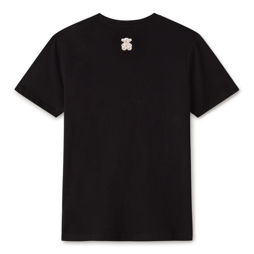 T-shirt nera Logo Pearls